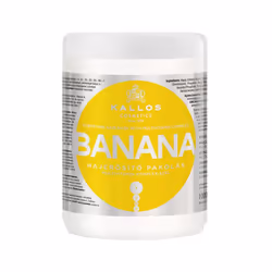 Kallos Banana Fortifying hair mask 1000ml, 1000 ml, Women, Dry hair, Dull hair, Protection, Shine, Softening, Olive oil, Jar