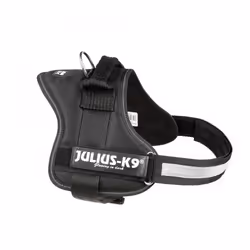 Julius-K9 Powerharness, Dog, Vest harness, M, Black, Polyester, Monochromatic
