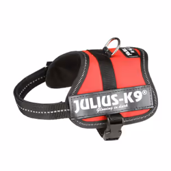 Julius-K9 Powerharness, Dog, Vest harness, XS-S, Black, Red, Polyester, Monochromatic