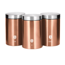 Berlinger Haus BH/1605 kitchen storage container Tea+Coffee+Sugar containers set Stainless steel