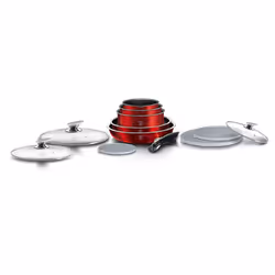 Berlinger Haus 12Pc Space Saving Cookware Set Pots Pans Induction Lids Handle - Red