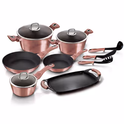 Berlinger Haus 12 Pc Cookware Set Pots and Pans - Rose
