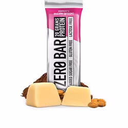 BioTechUSA Zero Bar, Marzipan, Chocolate, 50 g, Egg protein, Soy protein, Whey protein, Vitamin E, Protein Blend (whey protei ...