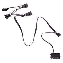 Kolink 1-4 PWM Lüfter Splitterkabel - 35 cm, 0.35 m, 4-pin PWM, 4 x 4-pin PWM + SATA, Female, Male, Straight