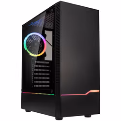Kolink Inspire K9 ARGB, Midi Tower, PC, Black, ATX, micro ATX, Mini-ITX, Plastic, Steel, Tempered glass, Amber, Blue, Green,  ...