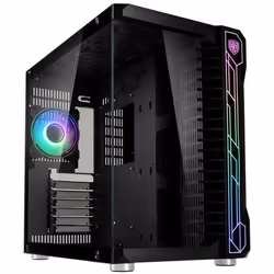 Kolink Unity Code X, Midi Tower, PC, Black, ATX, micro ATX, Mini-ITX, Mesh, Plastic, Steel, Tempered glass, 16.5 cm