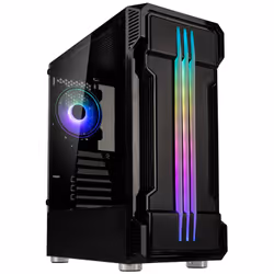 Kolink Inspire K10, Midi Tower, PC, Black, ATX, micro ATX, Mini-ITX, Plastic, Steel, Tempered glass, Multi