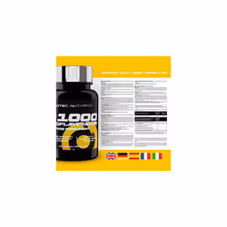 C 1000 + Bioflavonoids, Food Supplement Capsules with Vitamin C, Rosehip and bioflavonoids, 100 Capsules - Additional view 4