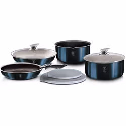 Berlinger Haus BH/6146, Mixed set, Aqua colour, Aluminium, Marble, Ergonomic, Soft touch, Ceramic, Gas, Halogen, Induction