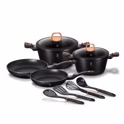 Berlinger Haus 10 Pc Cookware Set Induction - Black Rose