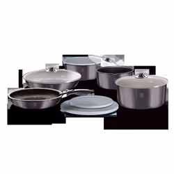 Berlinger Haus 12Pc Space Saving Cookware Set Pots Pans Induction Lids Handle - Carbon Pro