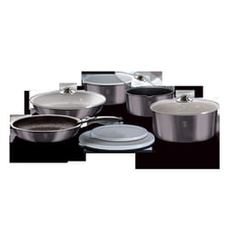 Berlinger Haus 12Pc Space Saving Cookware Set Pots Pans Induction Lids Handle - Carbon Pro
