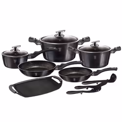 Berlinger Haus 12 Pc Cookware Set Pots and Pans - Carbon Pro