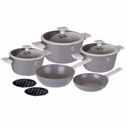 10pc BerlingerHaus Cast Aluminium Pot Frying Pan Nonstick Cookware Set