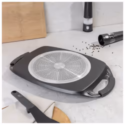 Berlinger Haus 47cm Forged Aluminium Grill Plate Griddle Handles Oven Induction - Anthracite