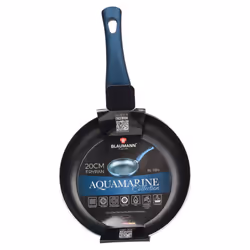 Blaumann Cookware Frying Grill Pots Pan Saucepan Casserole Soft Touch Handle Lid - Aquamarine, 20x4cm Frying Pan - 0.9L