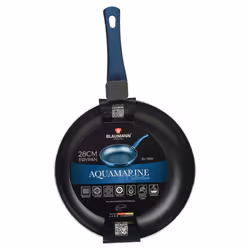 Blaumann Cookware Frying Grill Pots Pan Saucepan Casserole Soft Touch Handle Lid -  Aquamarine,   28x5.5cm Frying Pan - 2.7L