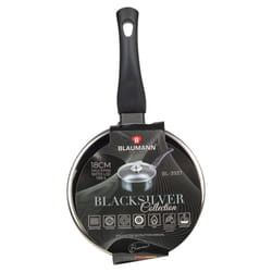 Blaumann Cookware Frying Grill Pots Pan Saucepan Casserole Soft Touch Handle Lid -  Matt Black,   18x8cm - Saucepan with Glass L...