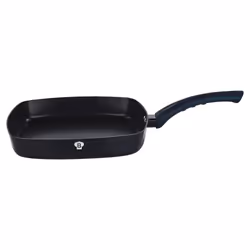 Blaumann Cookware Frying Grill Pots Pan Saucepan Casserole Soft Touch Handle Lid -  Aquamarine,   26cm Ribbed Grill Pan - 2L