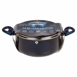 Blaumann Cookware Frying Grill Pots Pan Saucepan Casserole Soft Touch Handle Lid -  Aquamarine,   24x11cm Casserole with Glass L...