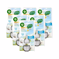 6 X Air Wick Electrical Plugin Oil Refills - Cotton & Crisp Air