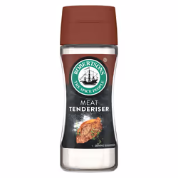 Robertsons Meat Tenderiser, Eggs, Gluten, Milk, Soybeans, Salt, wheat flour, sugar, sodium citrate, enzyme (papain), vegetabl ...