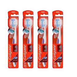 4pc Colgate Toothbrush 360 Optic White Medium Helps Remove Stains