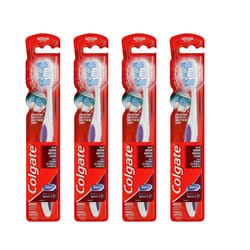 4pc Colgate Toothbrush 360 Optic White Medium Helps Remove Stains