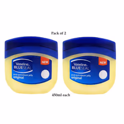 2 X Vaseline Blue Seal Pure Petroleum Jelly Original 450ml each