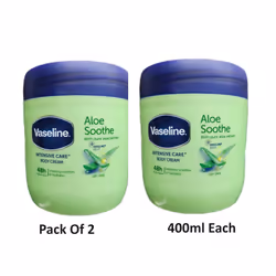 2 x Vaseline Intensive Care Body Cream with Aloe Extract 400ml