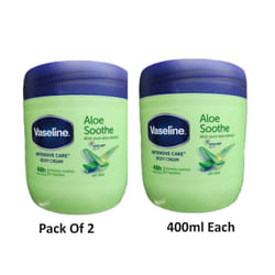 2 x Vaseline Intensive Care Body Cream with Aloe Extract 400ml