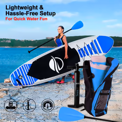 SereneLife Inflatable Stand Up Paddle Board, SUP Board- Paddleboards for Adults & Youth, Paddle Board Accessories,15.25 cm Thick Standup Paddleboardin