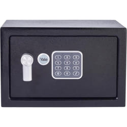 Yale Alarmed Safe 130Db Built In Alarm Override Key Fixings 16 Litre 25X35X25Cm