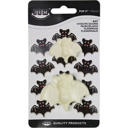 PME 1102EP011 JEM "Pop It" Bat Shaped Mould for Cake Decorating, Large/Small, Set of 2, Off-white, 6x2x5 cm