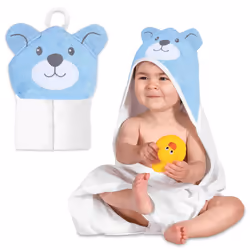 Baby Towel With Hood - 100% Cotton Ultra Soft and Absorbent (84x84cm) Large Baby Bath Towel for Newborn and Infant, Toddler B ...