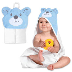 Baby Towel With Hood - 100% Cotton Ultra Soft and Absorbent (84x84cm) Large Baby Bath Towel for Newborn and Infant, Toddler Bath Towel for Boys and