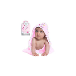 Hooded Baby Towel with 5 Face Cloths for Newborn | Lightweight 100% Cotton Soft Absorbent Large Baby Bath Towel for Newborn Boys and Girls | 75x75cm |