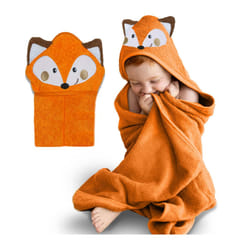 Baby Towel With Hood - 100% Cotton Ultra Soft and Absorbent (75x75cm) Large Baby Bath Towel for Newborn and Infant,