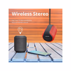 Tronsmart Bluetooth 5.0 Speaker T6 Mini 15W Portable Outdoor, 24 Hrs Playtime, 360Â° Stereo, Extra Bass, IPX6 Waterproof, TF/Micro SD, Voice Ass - RED