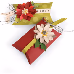 Sizzix Thinlits Die Set 7PK-Box, Pillow & Poinsettias by Jen Long