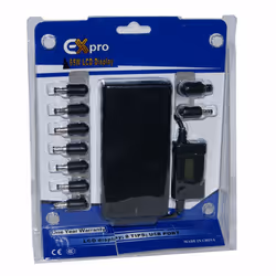 Ex-Pro 65w Ultra LCD SLIM Universal Laptop Notebook power supply AC adapter for worldwide use. 240v AC 50/60hz