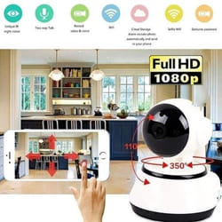 Smart Home WIFI Camera IP Wireless Surveillance Two Way Audio CCTV Pet Baby Monitor Security Indoor Camera - as the picture, EU