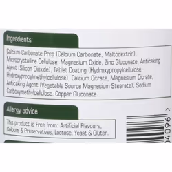 Natures Aid Calcium, Magnesium and Zinc, 90 Tablets (Mineral Supplement, for the Maintenance of Normal Bones, Teeth and Muscle Function, Vegan...
