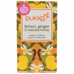 Pukka Herbs - Lemon Ginger Manuka Honey Tea | 20 sachet | (2 Pack)