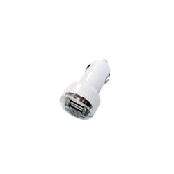 5V 2.1A Dual USB Charger Aux Socket Adapter Outlet for 12V Motorcycle Car White