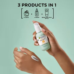 Garnier SkinActive Green Labs Pinea-C Brightening Serum Cream, 24H Moisture + Serum + SPF 30 with Vitamin C and Pineapple for Dull and Uneven Skin, 2.