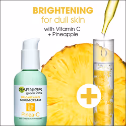 Garnier SkinActive Green Labs Pinea-C Brightening Serum Cream, 24H Moisture + Serum + SPF 30 with Vitamin C and Pineapple for Dull and Uneven Skin, 2.