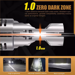 2Pcs 12000LM H7 LED Headlight Bulb 60W Mini Wireless CSP Car Headlamp With Fan Auto Diode Lamps H7 Turbo Led Automobile Lights Canbus 12V 6500K