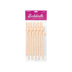 Bachelorette Party Favors Dicky Sipping Straws 10 Pack