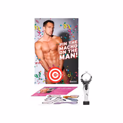 Bachelorette Party Favors Pin The Macho On The Man Game